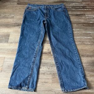 Magid FR Jeans Mens Size 40x32 Classic Blue Denim Jeans Workwear‎ Dark Wash